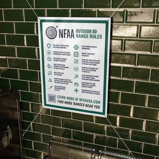NFAA 3D Range Rules Safety Matte Banner