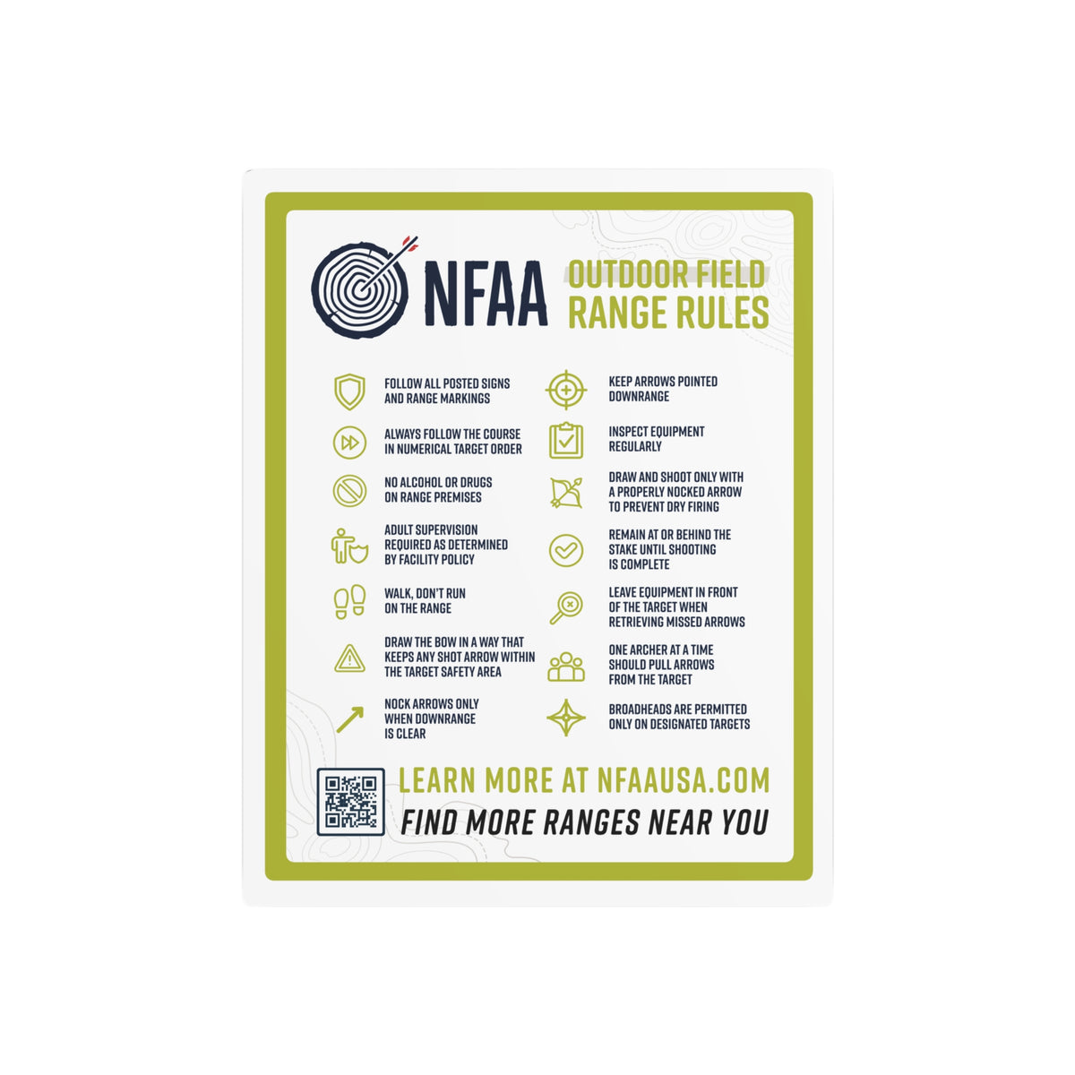 Outdoor Field Range Rules Sign