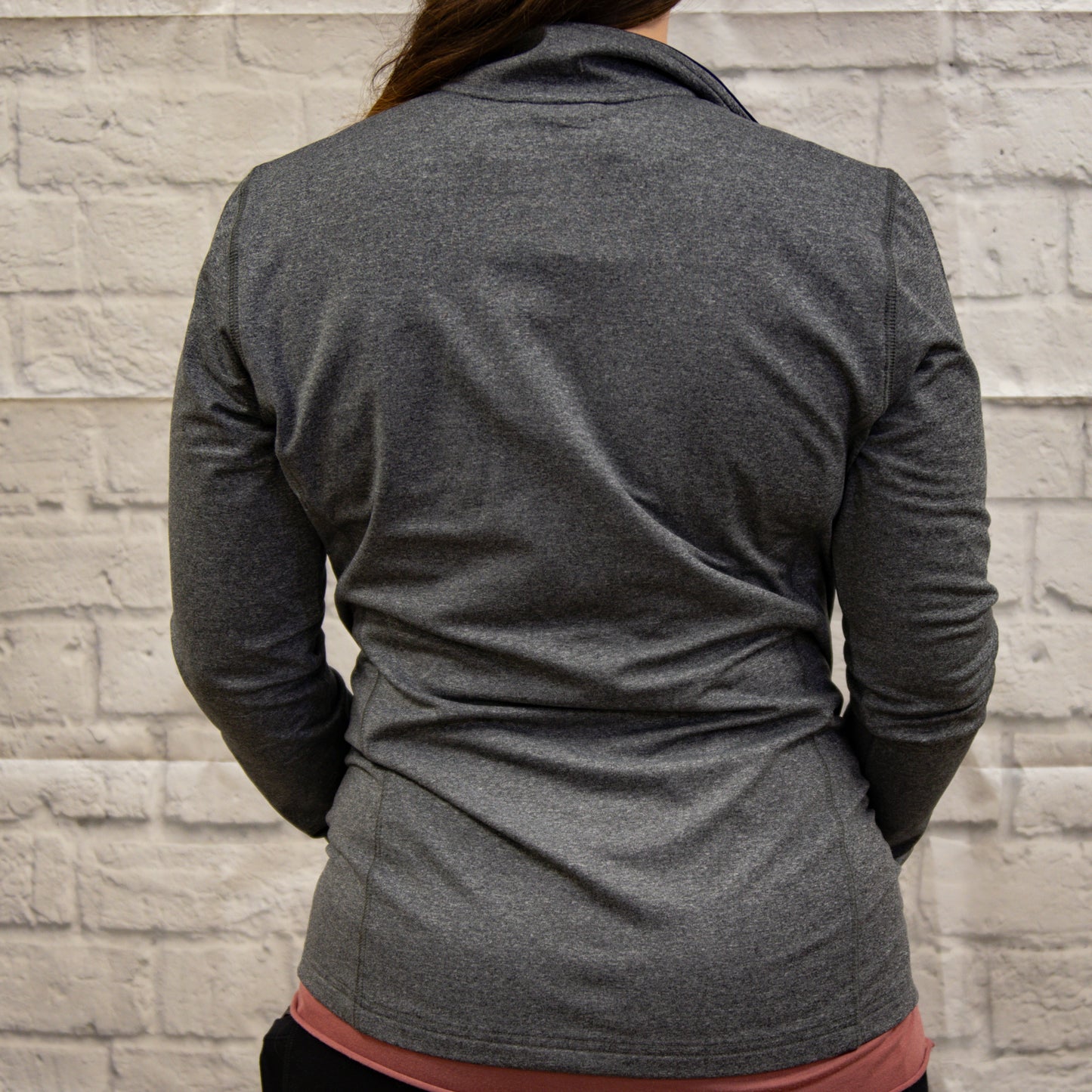 Ladies Grey and Navy Full Zip