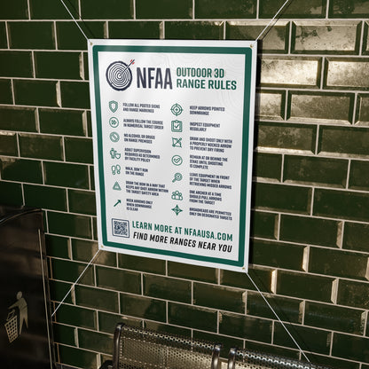 NFAA 3D Range Rules Safety Matte Banner