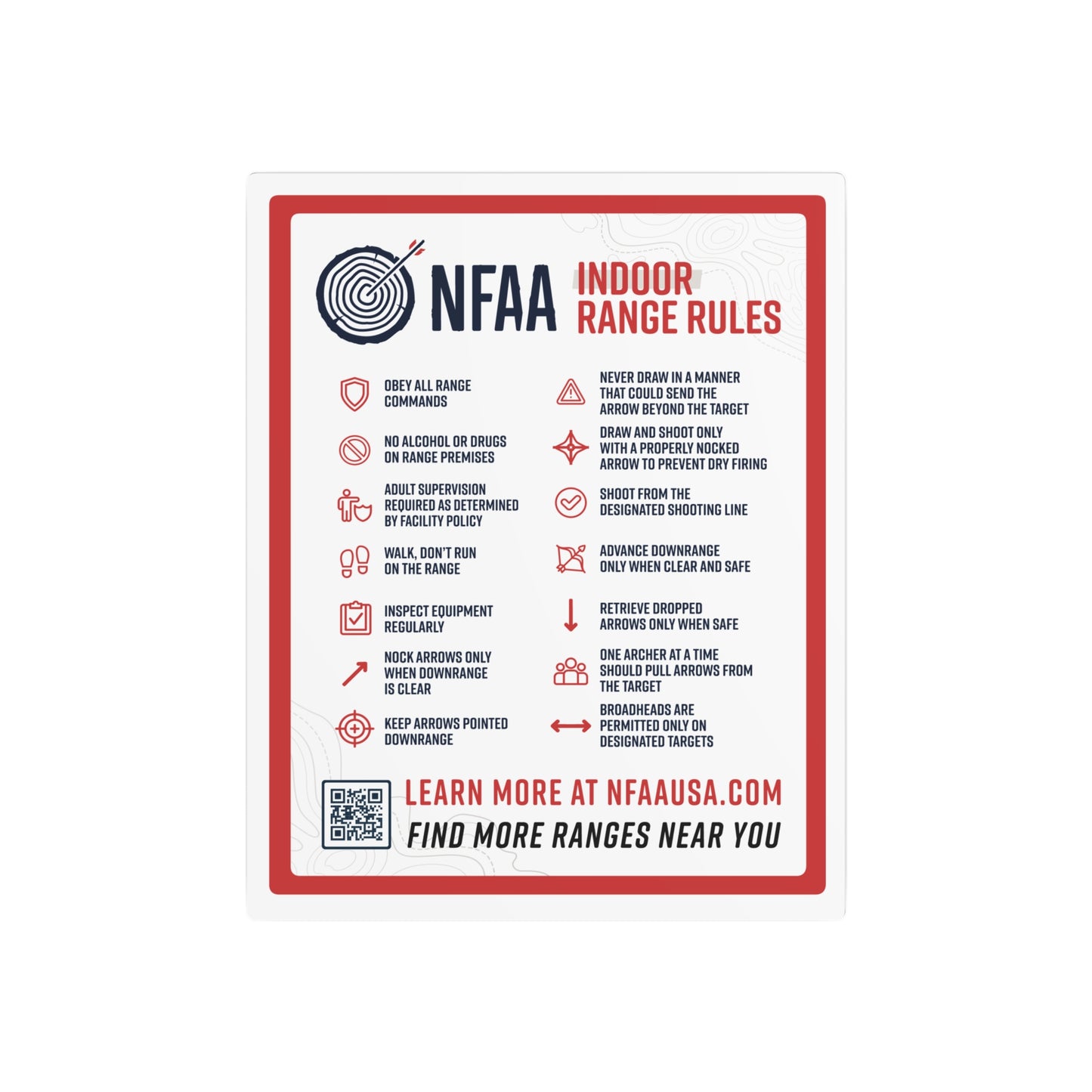 Indoor Range Rules Sign