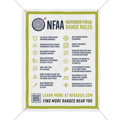 NFAA Outdoor Field Range Rules Safety Matte Banner
