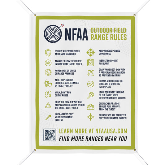 NFAA Outdoor Field Range Rules Safety Matte Banner