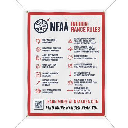 NFAA Indoor Range Rules Safety Matte Banner