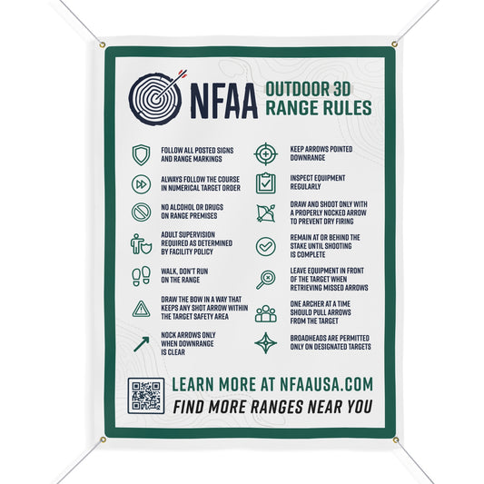 NFAA 3D Range Rules Safety Matte Banner
