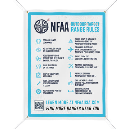NFAA Outdoor Target Range Rules Safety Matte Banner