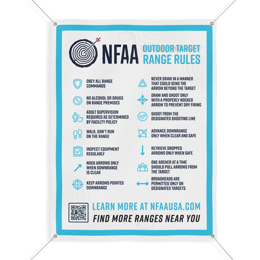 NFAA Outdoor Target Range Rules Safety Matte Banner