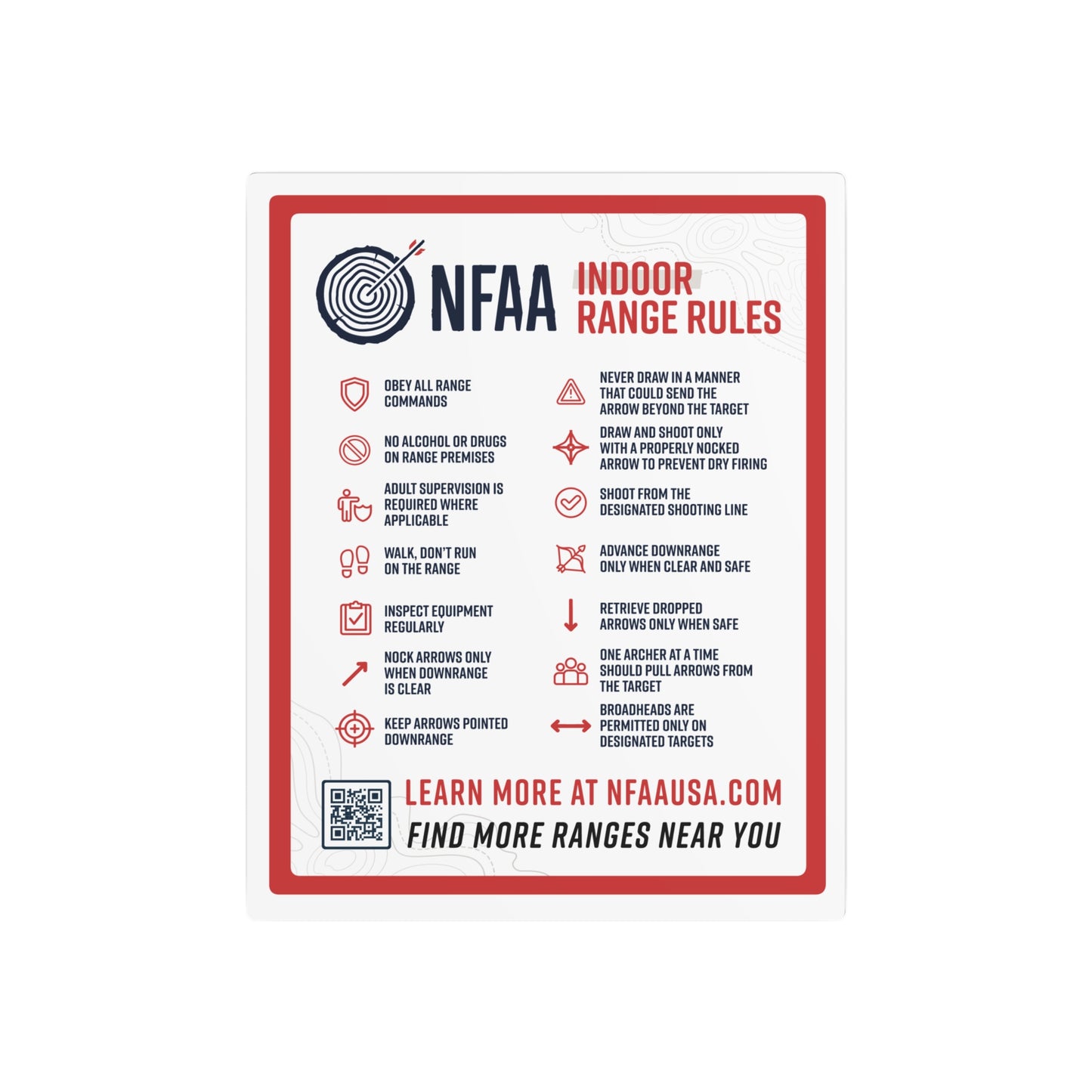 Indoor Range Rules Sign