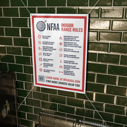 NFAA Indoor Range Rules Safety Matte Banner