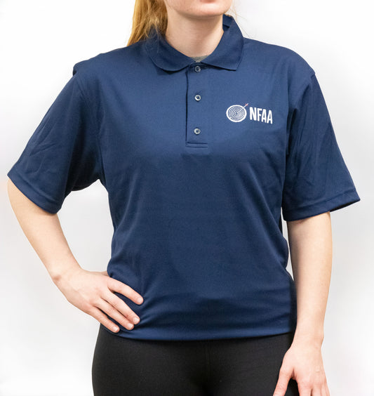 NFAA Navy Mesh Polo