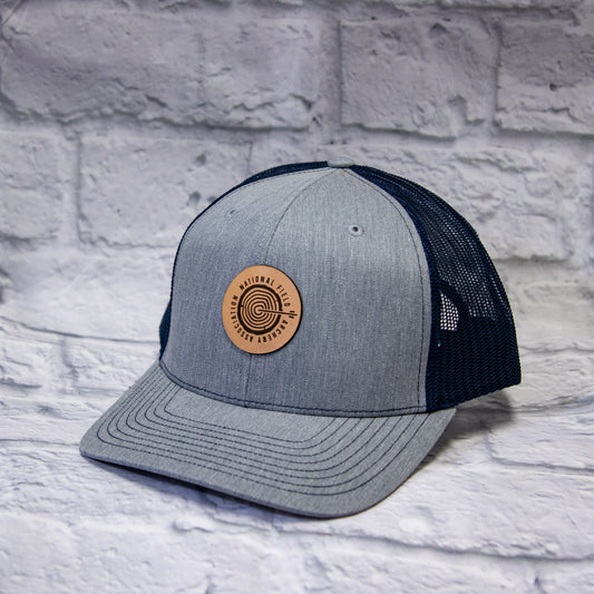 Leather Patch Grey Cap