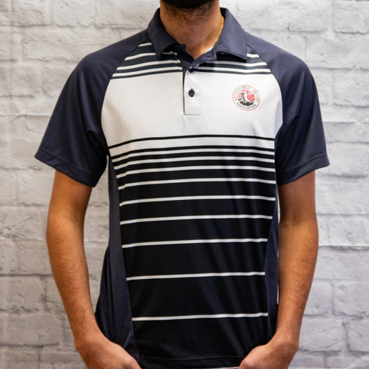 Adult Striped Sublimated Polo