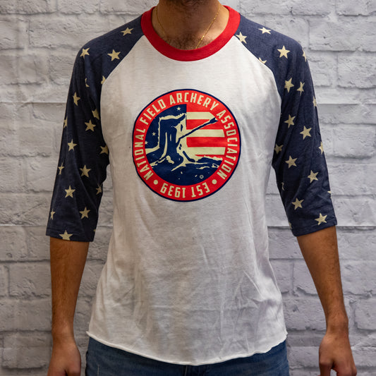 Adult Stars and Stripes Baseball T-Shirt