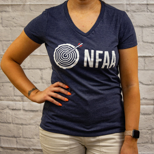 Ladies NFAA Logo Navy T-shirt