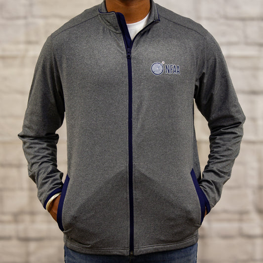 Adult Grey and Navy Full Zip