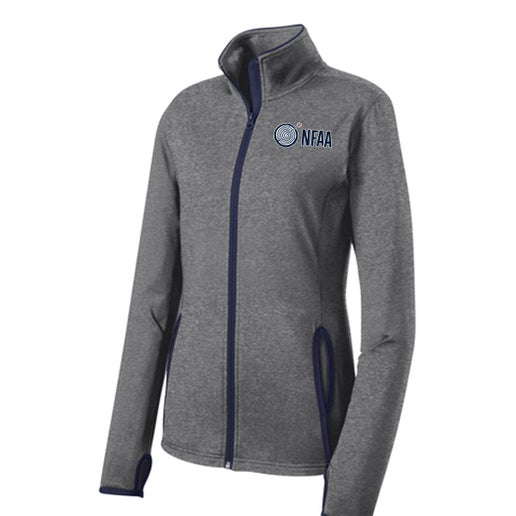 Ladies Grey and Navy Full Zip