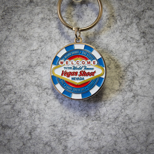 The Vegas Shoot Score Poker Chip Keychain