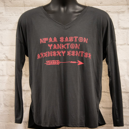 Ladies Gray/Coral Longsleeve