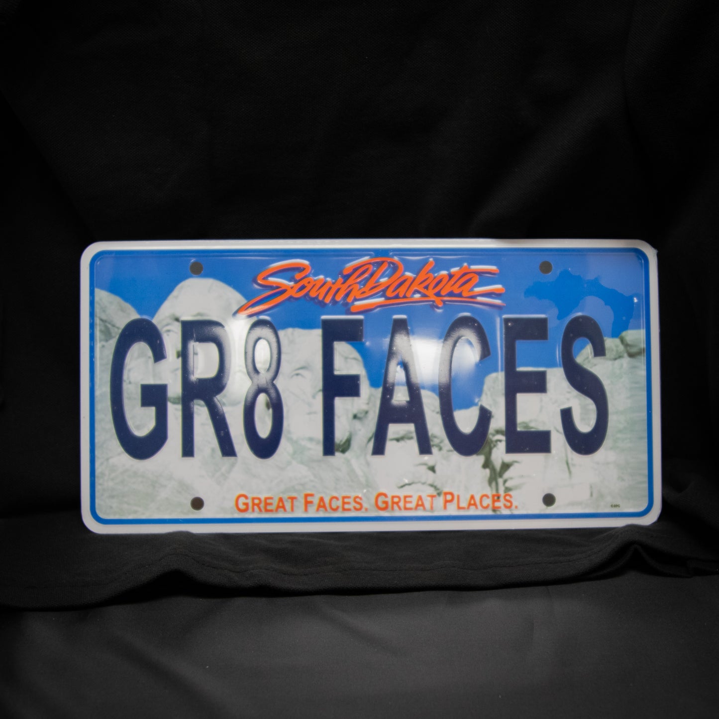 Gr8 Faces License Plate